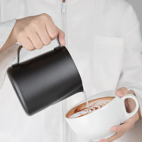 CM608 Olympia Black Non-Stick Milk Frothing Jug 900ml - JD Catering Equipment Solutions Ltd