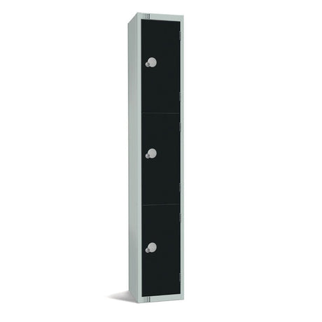 CN Elite Three Door Coin Return Locker Black JD Catering Equipment Solutions Ltd