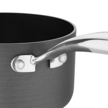 CP762 Vogue Anodised Aluminium Non Stick Sauce Pan 160mm JD Catering Equipment Solutions Ltd