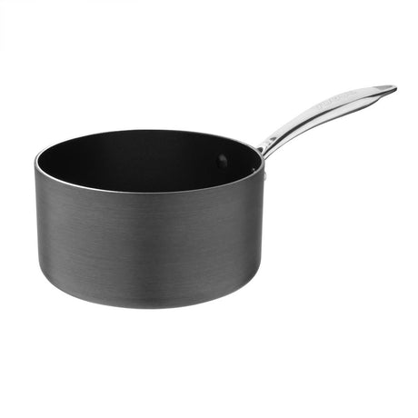 CP764 Vogue Anodised Aluminium Non Stick Sauce Pan 180mm JD Catering Equipment Solutions Ltd