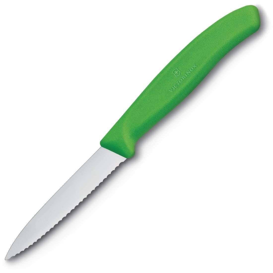 CP841 Victorinox Serrated Paring Knife Green 8cm JD Catering Equipment Solutions Ltd