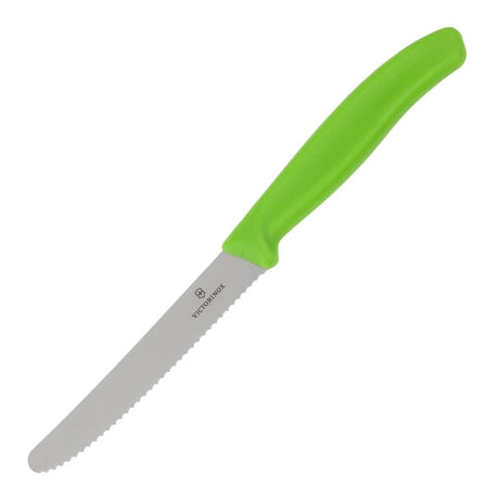 CP843 Victorinox Tomato Knife Serrated Green 11cm JD Catering Equipment Solutions Ltd