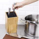 CP862 Vogue Wooden Universal Knife Block JD Catering Equipment Solutions Ltd