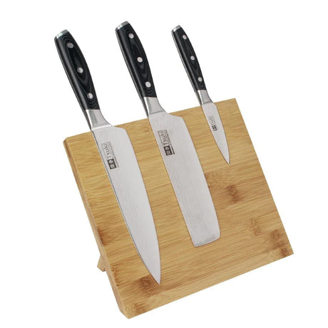 CP864 Vogue Wooden Magnetic Knife Stand 245mm - JD Catering Equipment Solutions Ltd