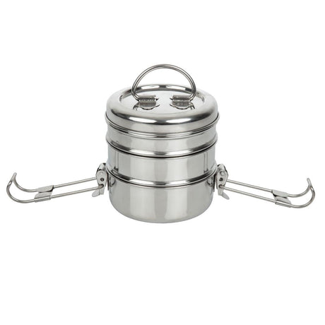 CS079 Utopia 3 Tier Tiffin Tin 115mm  (Pack of 6) JD Catering Equipment Solutions Ltd