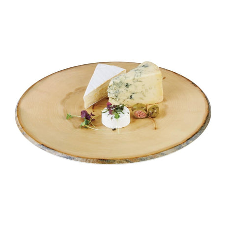 CS096 APS Timber Round Melamine Platter 350mm JD Catering Equipment Solutions Ltd