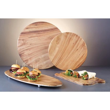 CS096 APS Timber Round Melamine Platter 350mm JD Catering Equipment Solutions Ltd