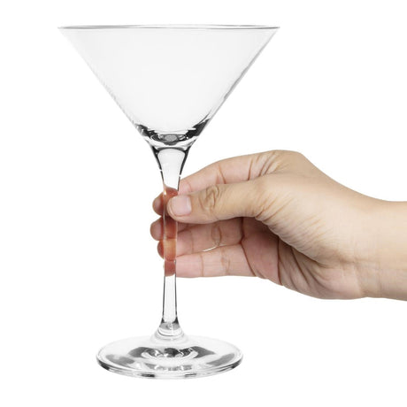 CS497 Olympia Campana One Piece Crystal Martini Glass 260ml (Pack of 6) JD Catering Equipment Solutions Ltd