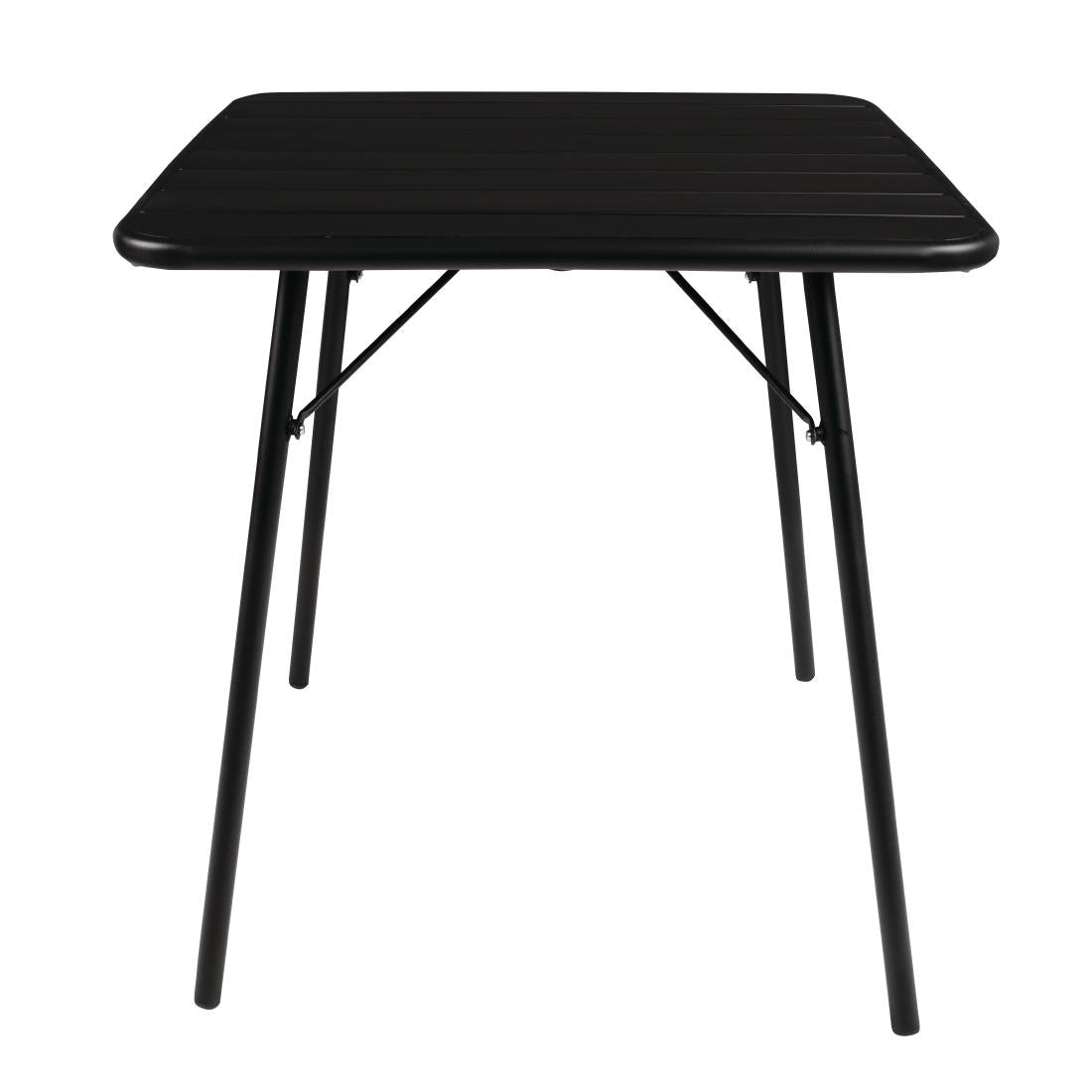 CS731 Bolero Square Slatted Steel Table Black 700mm JD Catering Equipment Solutions Ltd