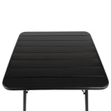 CS731 Bolero Square Slatted Steel Table Black 700mm JD Catering Equipment Solutions Ltd