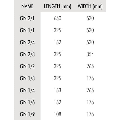 CS753 Vogue Heavy Duty Stainless Steel Non Stick 1/1 Gastronorm Pan 65mm JD Catering Equipment Solutions Ltd