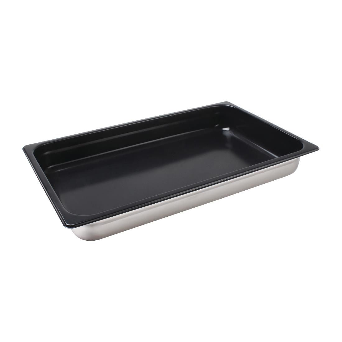 CS753 Vogue Heavy Duty Stainless Steel Non Stick 1/1 Gastronorm Pan 65mm JD Catering Equipment Solutions Ltd