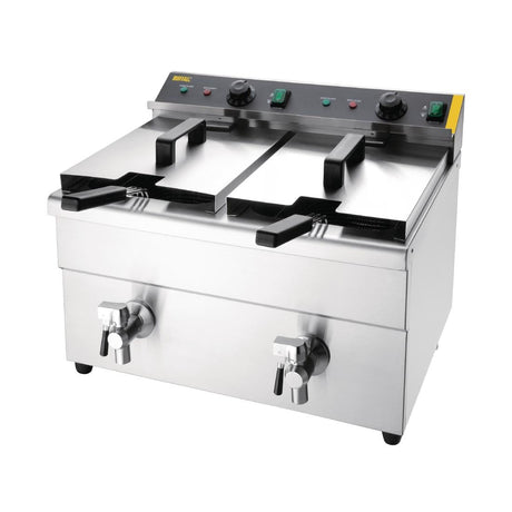 CT012 Buffalo Twin Tank Induction Fryer 2x3kW JD Catering Equipment Solutions Ltd