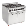 CT253 Buffalo 6 Burner Oven Range with Castors JD Catering Equipment Solutions Ltd