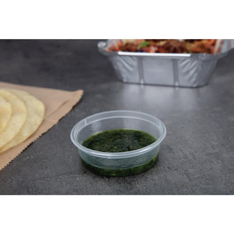 CT285 Fiesta Plastic Microwavable Deli Pots 50ml / 1.75oz (Pack of 100) JD Catering Equipment Solutions Ltd