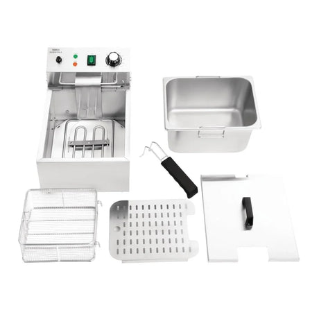 CT956 Nisbets Essentials Single Tank Electric Fryer - JD Catering Equipment Solutions Ltd