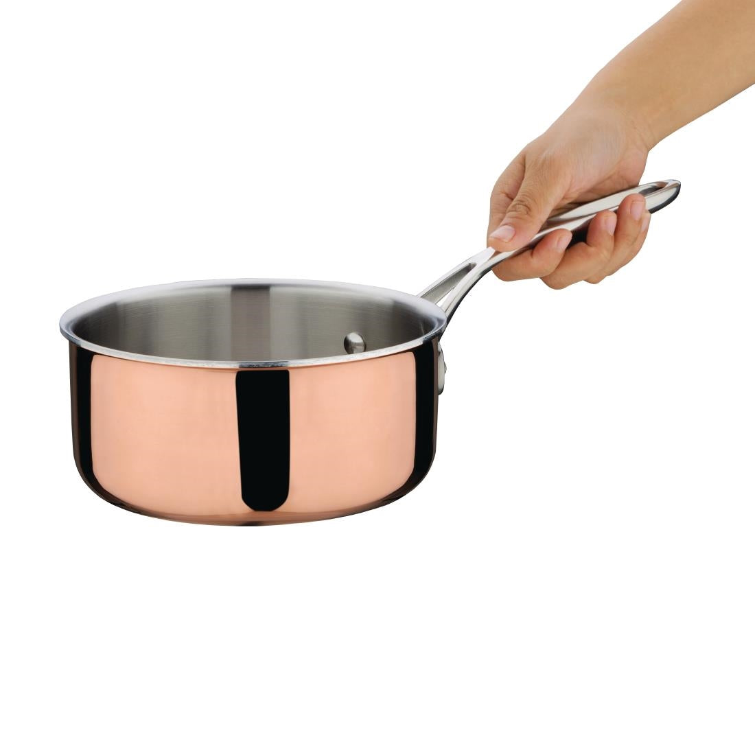 CT998 Vogue Induction Tri Wall Copper Saucepan 160mm JD Catering Equipment Solutions Ltd