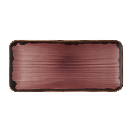 CU037 Dudson Harvest Plum Organic Coupe Rect Platter 13 3/4X6 1/4 inch Box 6 JD Catering Equipment Solutions Ltd