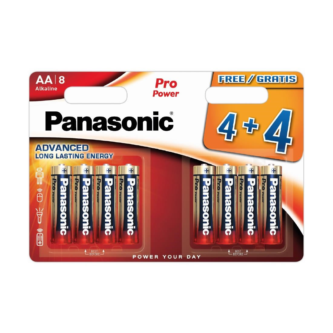 CU362 Panasonic Pro Power Batteries AA 4+4 Free Promo Pack JD Catering Equipment Solutions Ltd