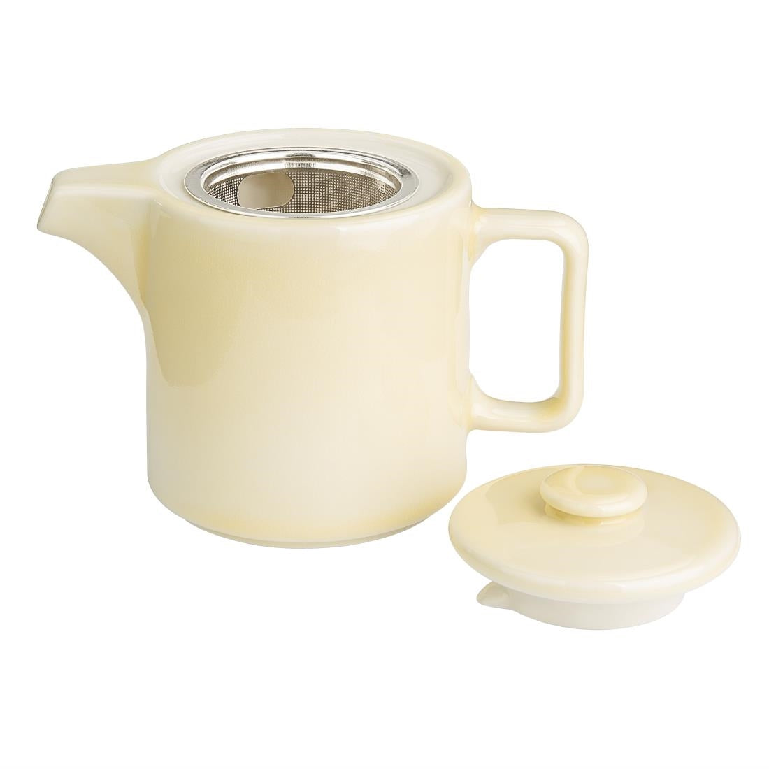 CU421 Olympia Fondant Tea Pot Lemon - 450ml 15.2fl oz (Box 2) JD Catering Equipment Solutions Ltd