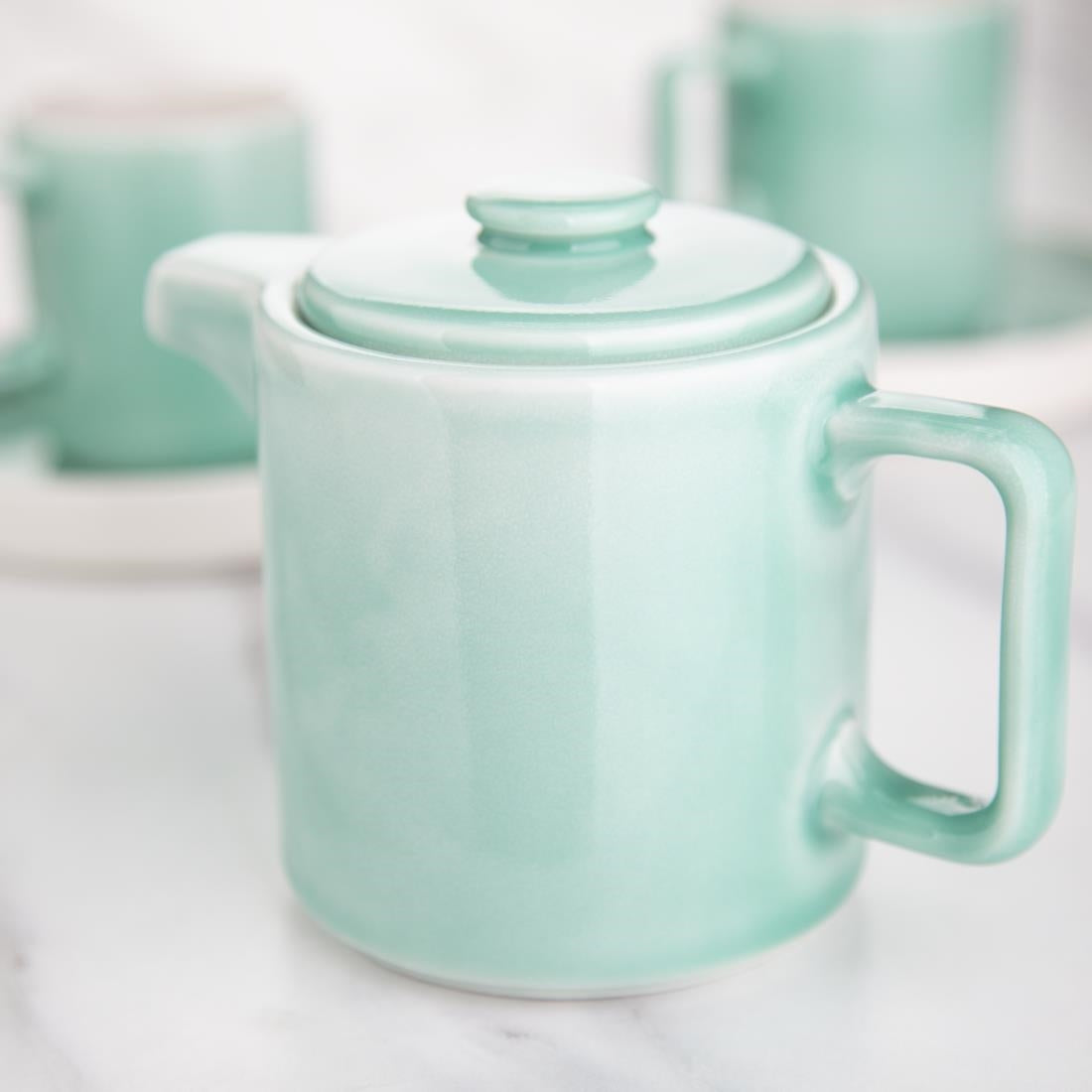 CU439 Olympia Fondant Tea Pot Mint - 450ml 15.2fl oz (Box 2) JD Catering Equipment Solutions Ltd