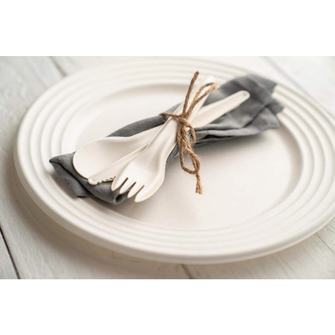 CU494 Sabert Recyclable Paper Cutlery Fork (Pack of 1000) JD Catering Equipment Solutions Ltd