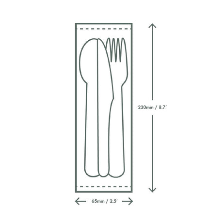 CU545 Vegware Compostable Paper Cutlery Kit 4in1 (Case of 250) JD Catering Equipment Solutions Ltd