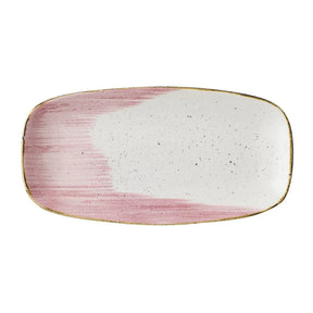 CU650 Churchill Stonecast Accents Petal Pink Chefs Oblong Plate 287 x 152mm (Pack of 12) - JD Catering Equipment Solutions Ltd