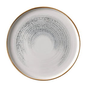 CU662 Churchill Homespun Accents Jasper Grey Walled Plate 260mm (Pack of 6) - JD Catering Equipment Solutions Ltd