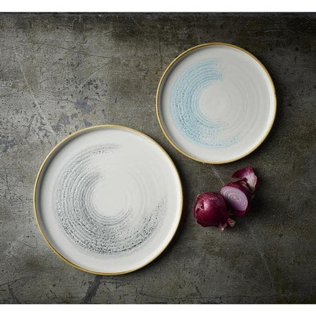 CU662 Churchill Homespun Accents Jasper Grey Walled Plate 260mm (Pack of 6) - JD Catering Equipment Solutions Ltd