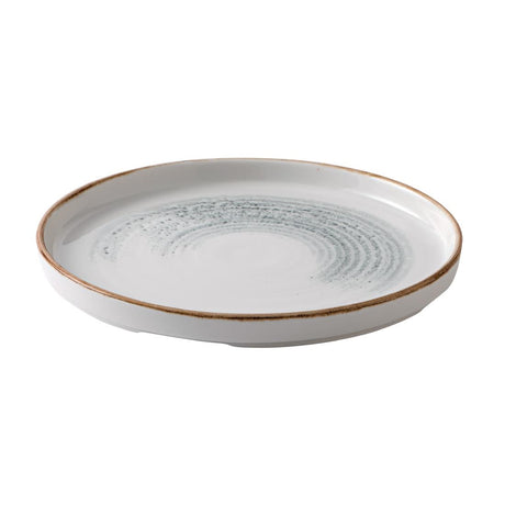 CU663 Churchill Homespun Accents Jasper Grey Walled Plate 220mm (Pack of 6) JD Catering Equipment Solutions Ltd