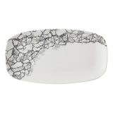 CU670 Churchill Kintsugi Accents Quartz Black Chefs Oblong Plate 352 x187mm (Pack of 6) - JD Catering Equipment Solutions Ltd