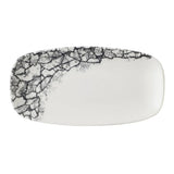 CU671 Churchill Kintsugi Accents Quartz Black Chefs Oblong Plate 298 x 152mm (Pack of 12) - JD Catering Equipment Solutions Ltd