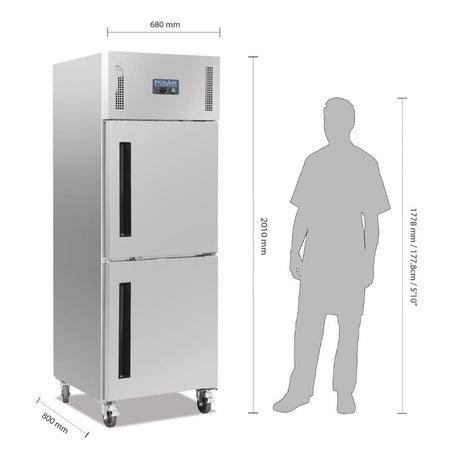 CW194 Polar G-Series Upright Stable Door Gastro Freezer 600Ltr JD Catering Equipment Solutions Ltd