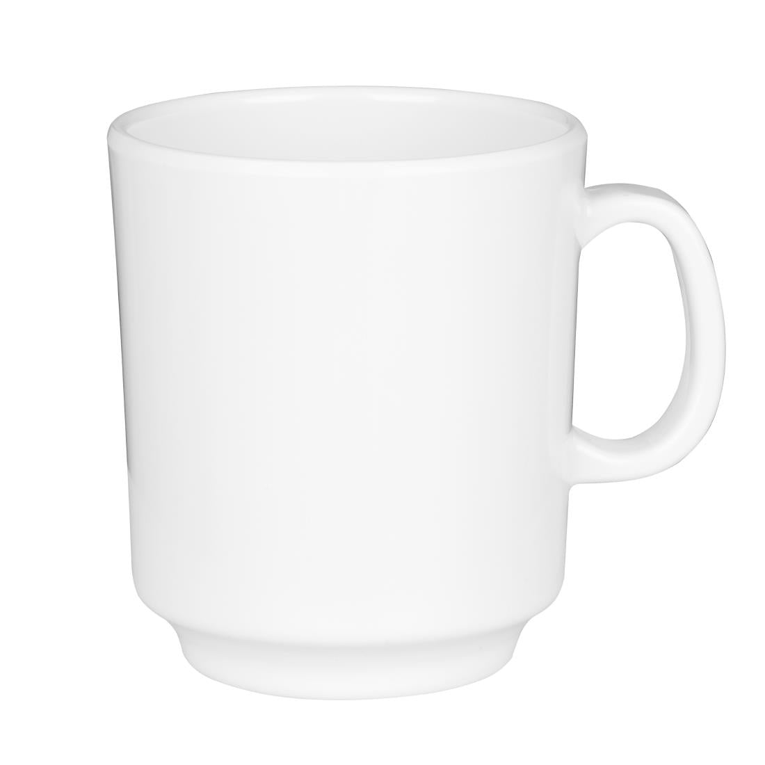 CW290 Kristallon Melamine Mugs White 340ml 12oz (Pack of 6) JD Catering Equipment Solutions Ltd