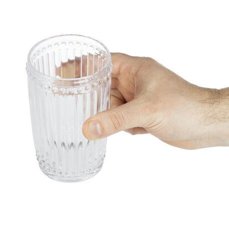 CW396 Olympia Baroque Glass Tumblers 395ml (Pack of 6) JD Catering Equipment Solutions Ltd