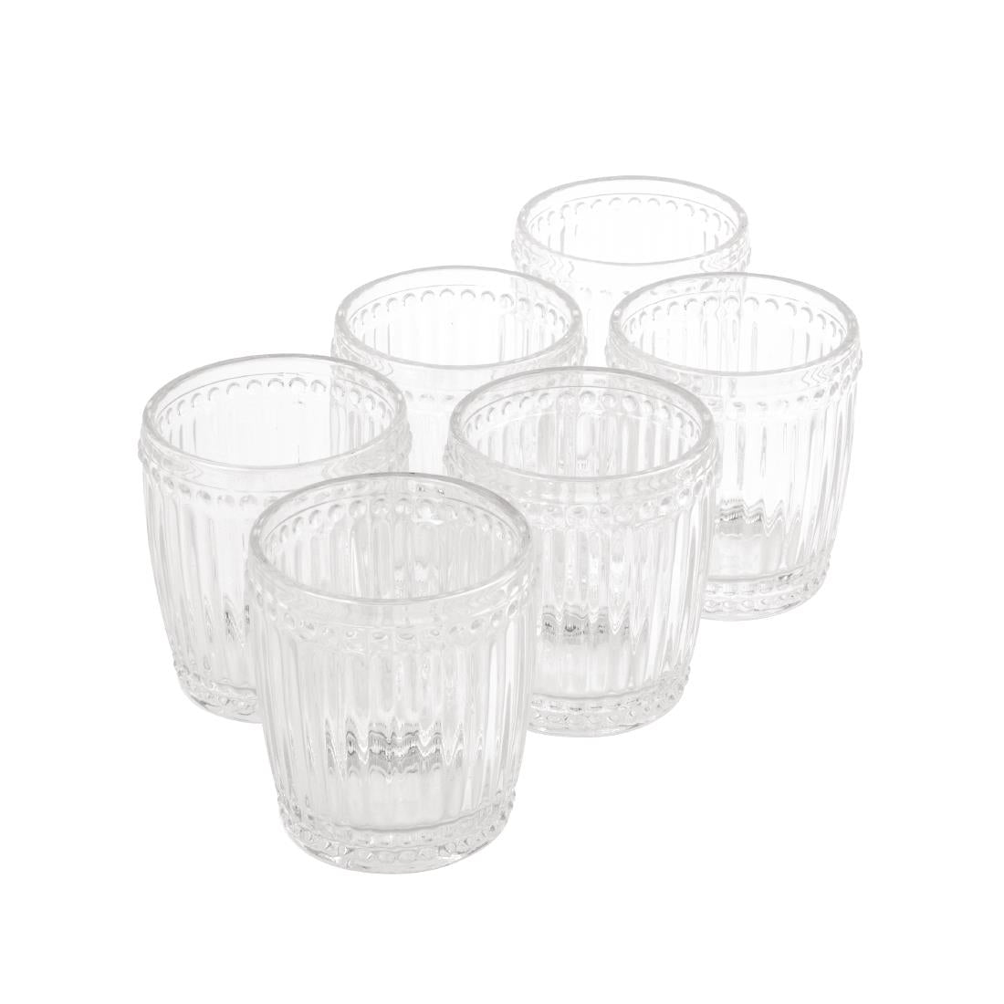 CW397 Olympia Baroque Whiskey Glasses Clear 325ml (Pack of 6) JD Catering Equipment Solutions Ltd