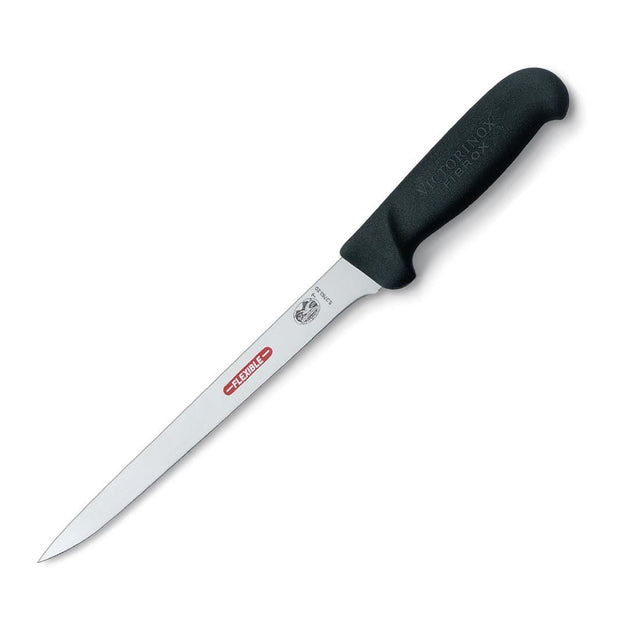 CW456 Victorinox Fibrox Filleting Knife Narrow Flexible Blade 20cm JD Catering Equipment Solutions Ltd