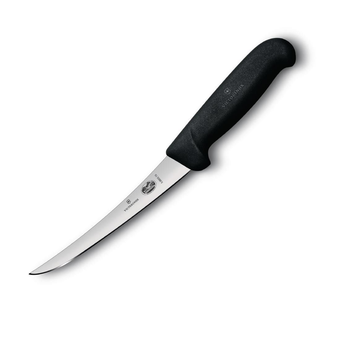 CW458 Victorinox Fibrox Boning Knife Narrow Curved Blade 15cm JD Catering Equipment Solutions Ltd