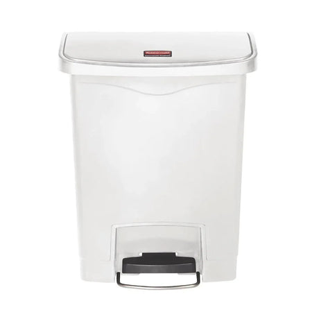 CW582 Rubbermaid Slim Jim Step on Bin Front Pedal 30Ltr White - JD Catering Equipment Solutions Ltd