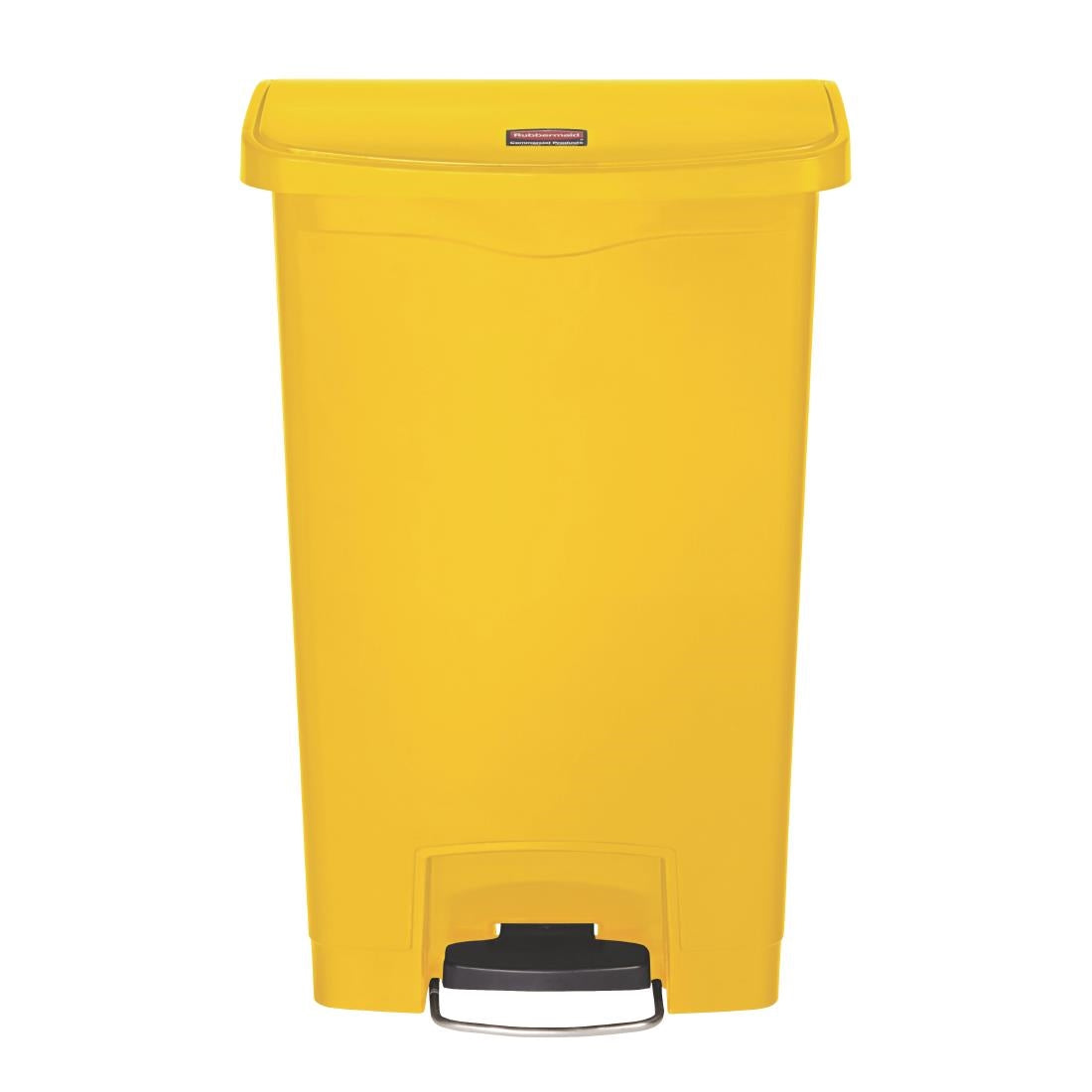 CW585 Rubbermaid Slim Jim Front Step-On Pedal Bin Yellow 50Ltr JD Catering Equipment Solutions Ltd