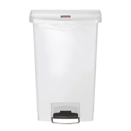 CW586 Rubbermaid Slim Jim Step on Bin Front Pedal 50Ltr White - JD Catering Equipment Solutions Ltd
