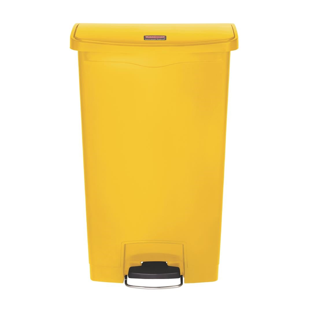 CW589 Rubbermaid Slim Jim Step on Bin Front Pedal 68Ltr Yellow JD Catering Equipment Solutions Ltd