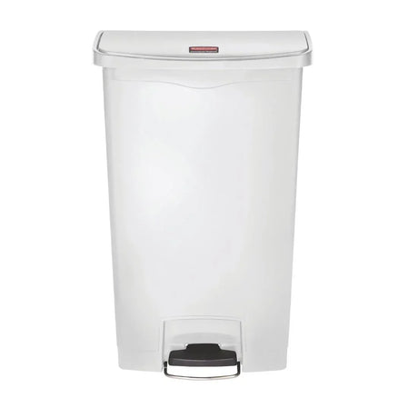 CW590 Rubbermaid Slim Jim Step on Bin Front Pedal 68Ltr White - JD Catering Equipment Solutions Ltd