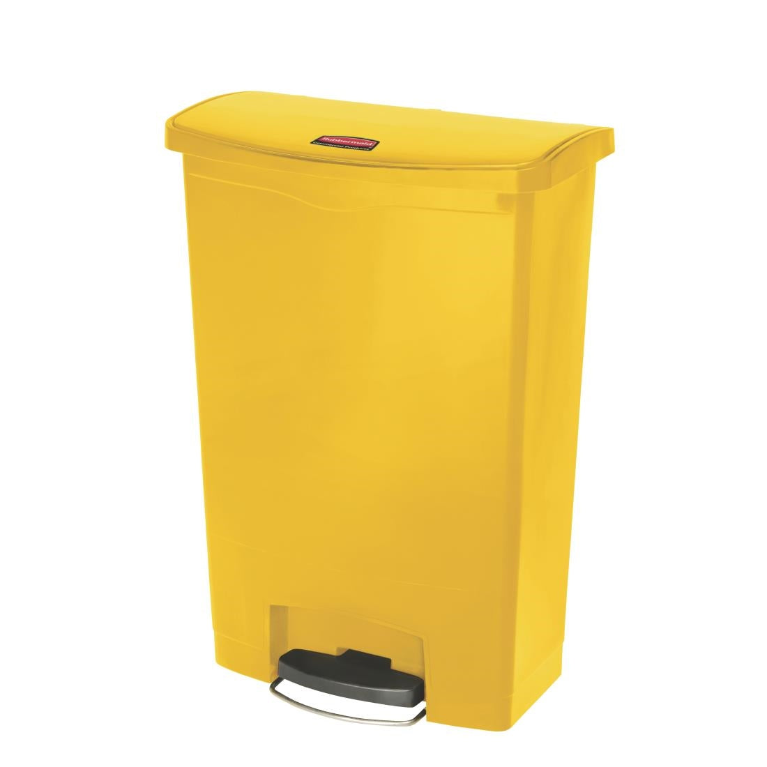 CW593 Rubbermaid Slim Jim Step on Bin Front Pedal 90Ltr Yellow JD Catering Equipment Solutions Ltd