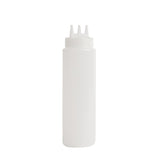 CW725 Vogue Clear 3 Nozzle Squeeze Bottle 24oz JD Catering Equipment Solutions Ltd