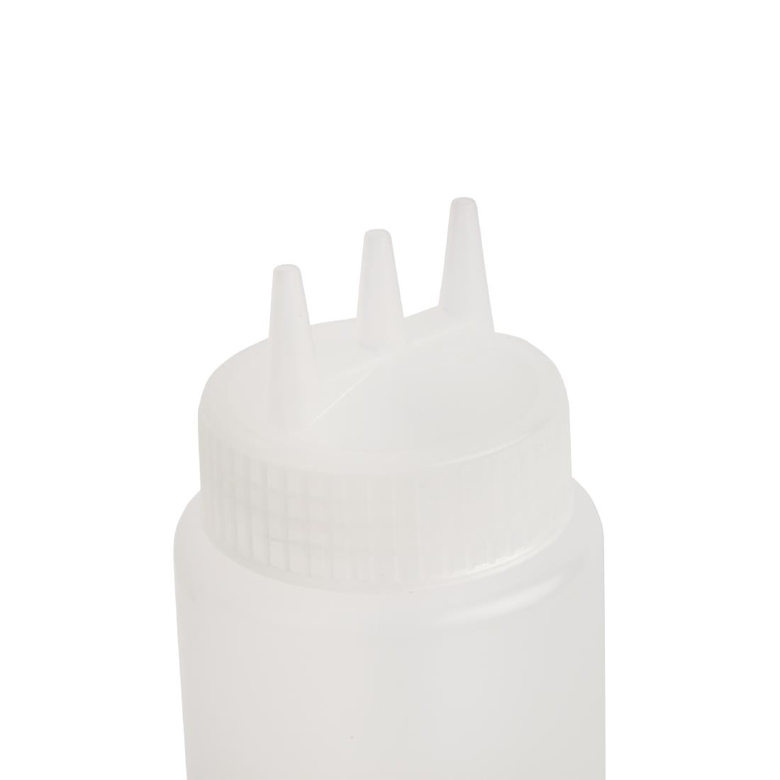 CW725 Vogue Clear 3 Nozzle Squeeze Bottle 24oz JD Catering Equipment Solutions Ltd