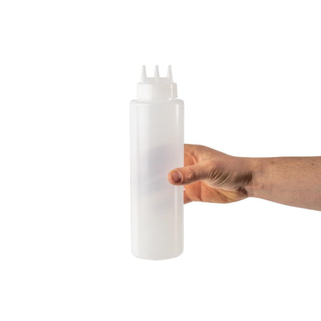 CW726 Vogue Clear 3 Noz zle Squeeze Bottle 36oz JD Catering Equipment Solutions Ltd