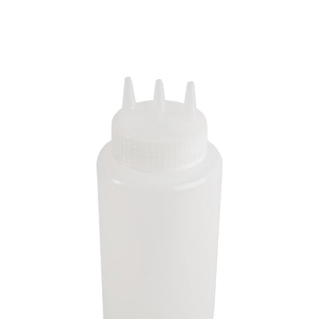 CW726 Vogue Clear 3 Noz zle Squeeze Bottle 36oz JD Catering Equipment Solutions Ltd