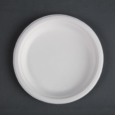 CW905 Fiesta Compostable Bagasse Plates Round 179mm (Pack of 50) JD Catering Equipment Solutions Ltd